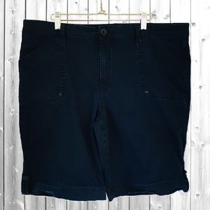 Gloria Vanderbilt dark Blue Cotton Shorts 18